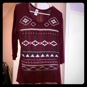 Burgundy Top